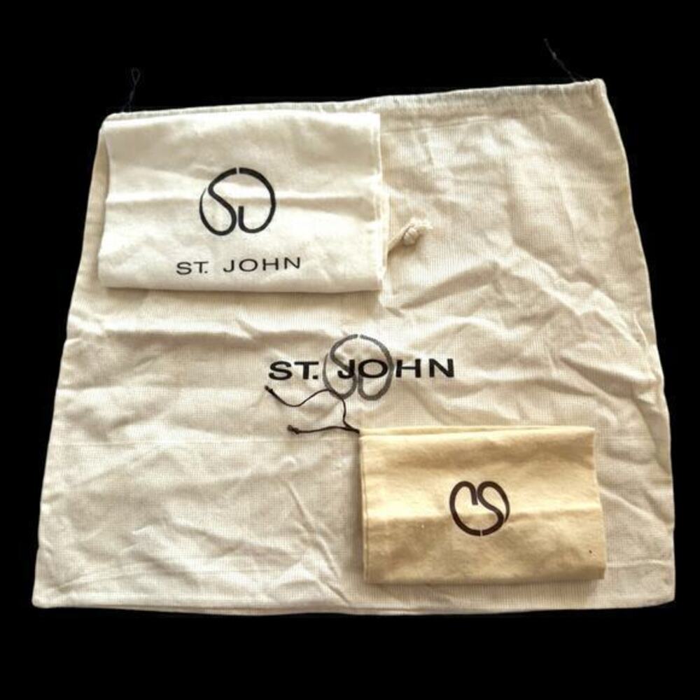 Set 3 Vintage St. John Duster Bags Drawstring Dust Bag Handbags, Jewelry Shoes